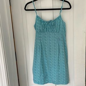 Blue floral mini dress